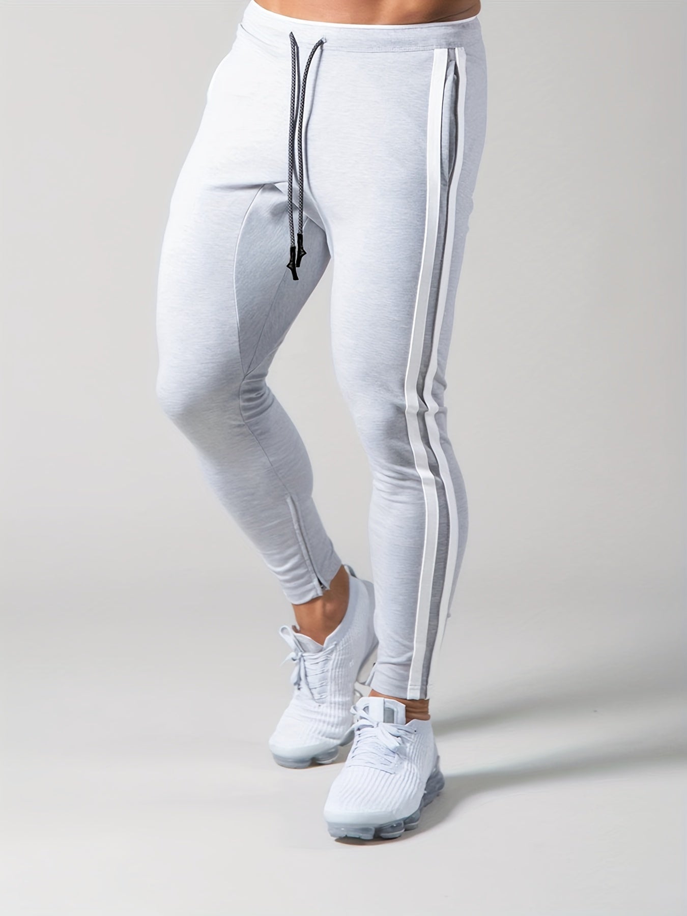 Pantalon de survàtement sportif à motif rayé