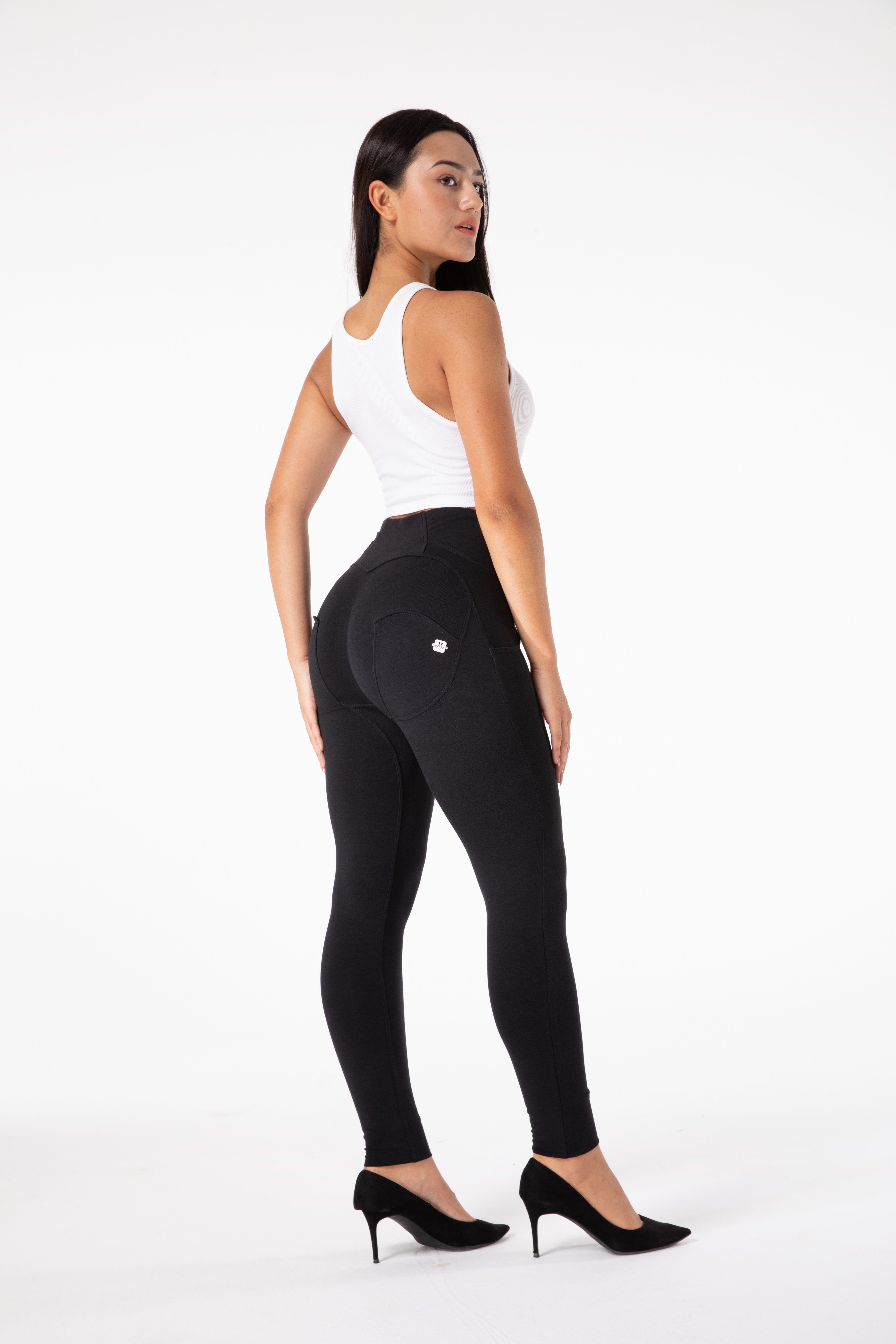 Legging noir moulant à taille haute