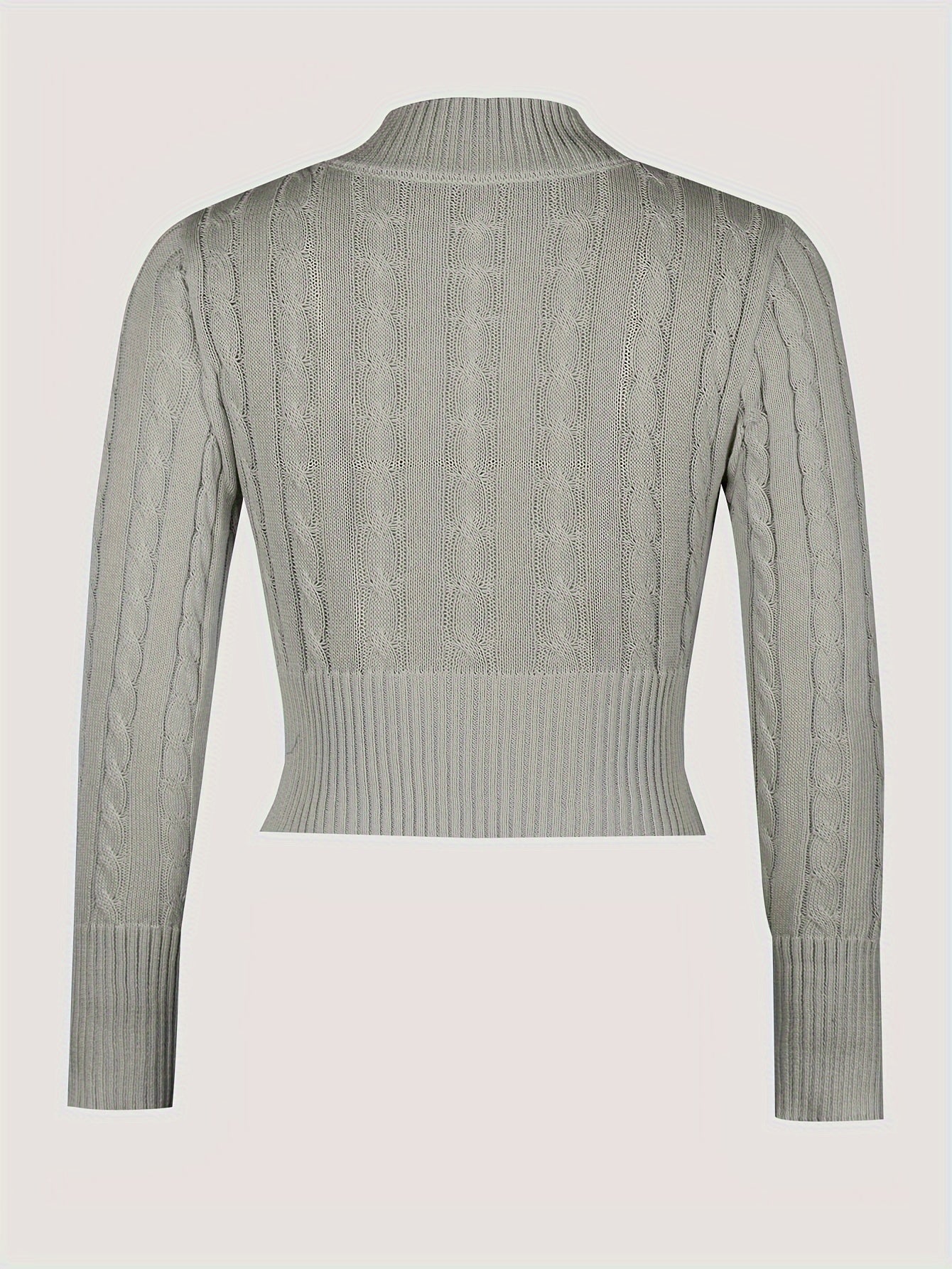Pull court slim à motif torsadé