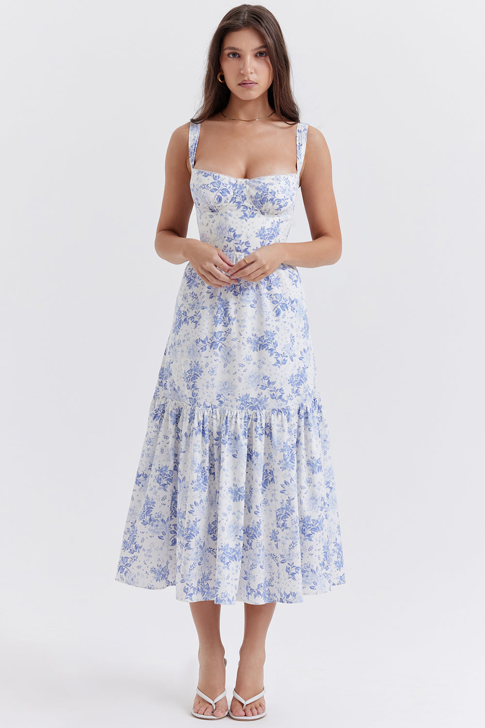 Robe d'été midi fleurie