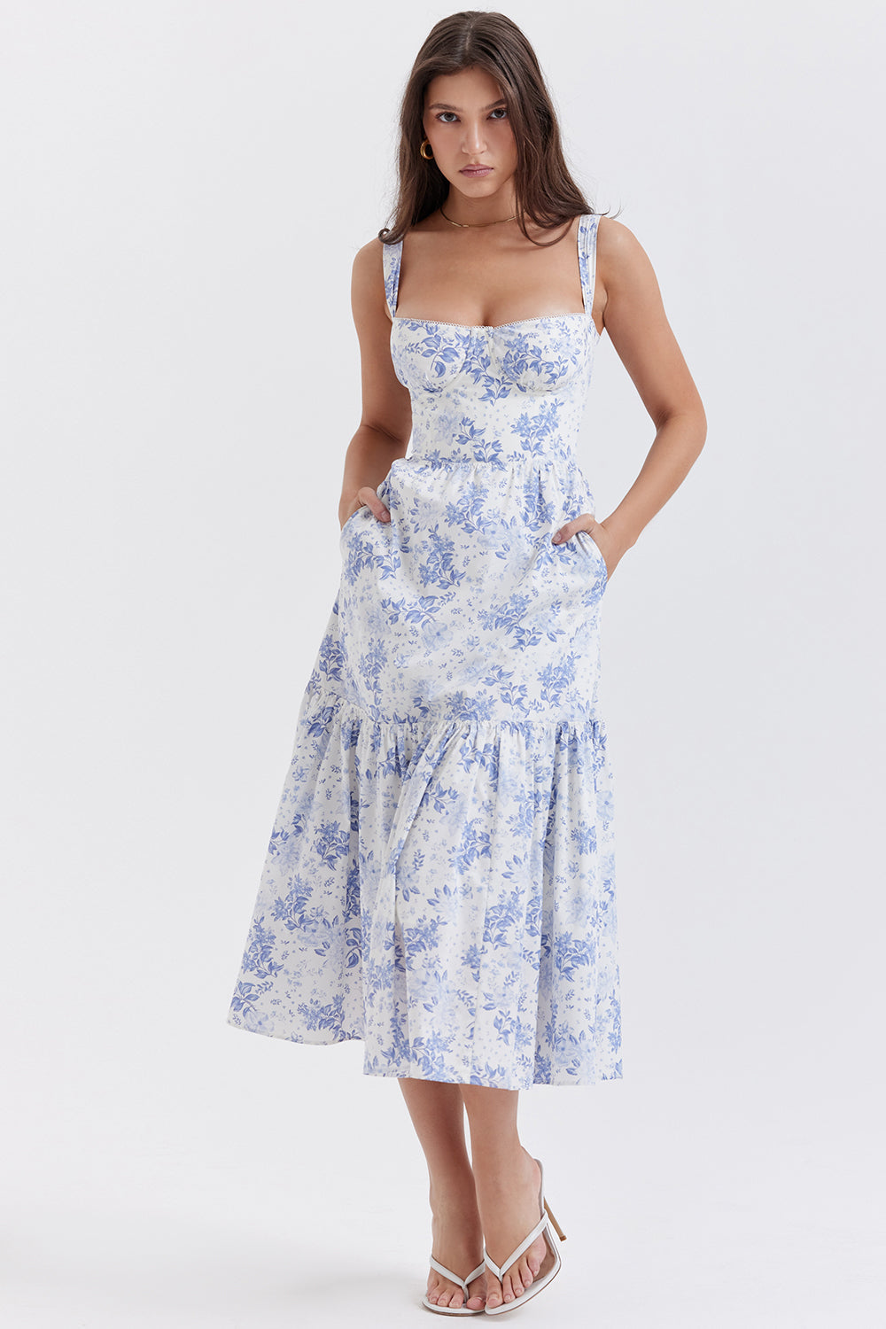 Robe d'été midi fleurie