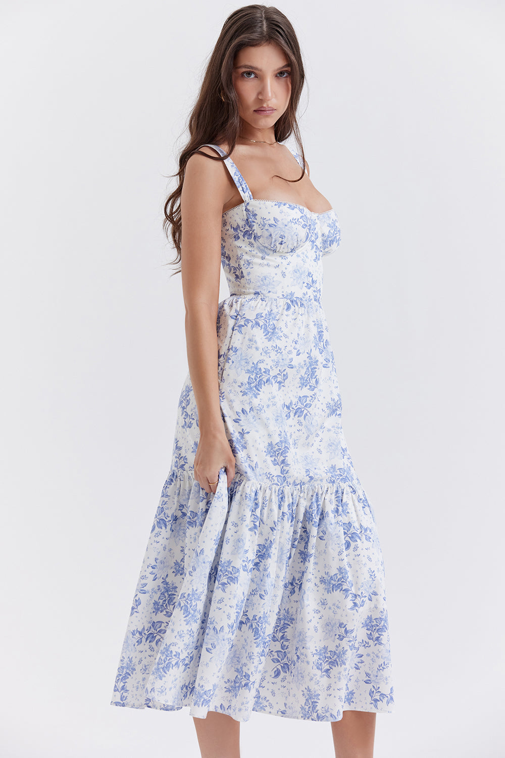 Robe d'été midi fleurie