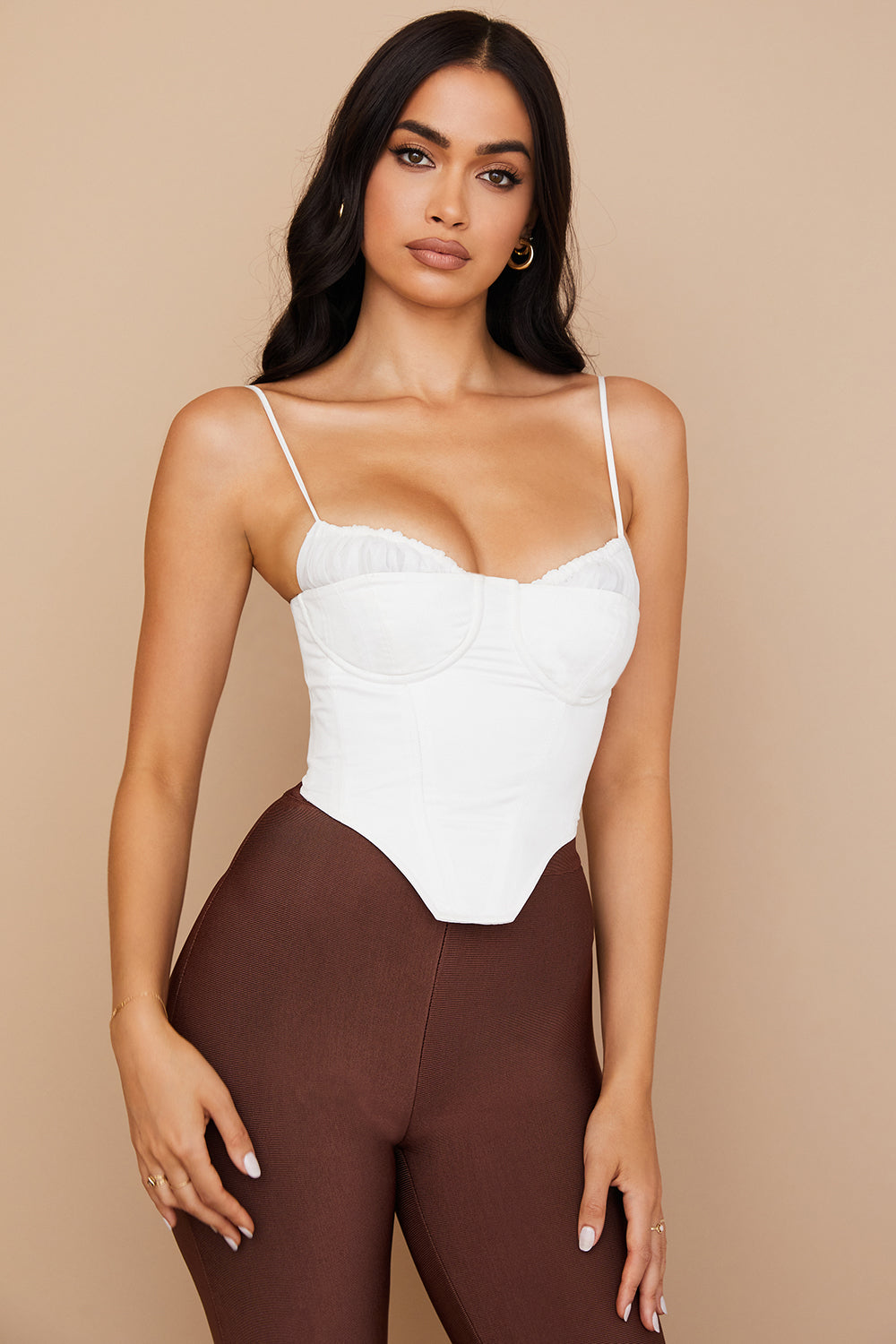 Corset froncé blanc