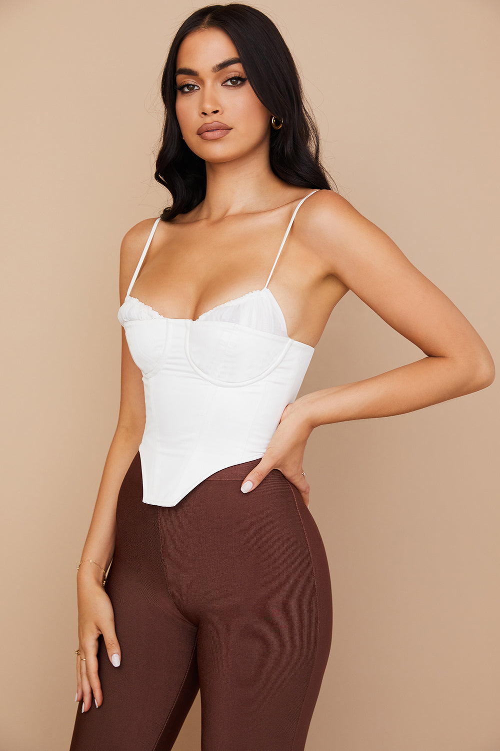 Corset froncé blanc