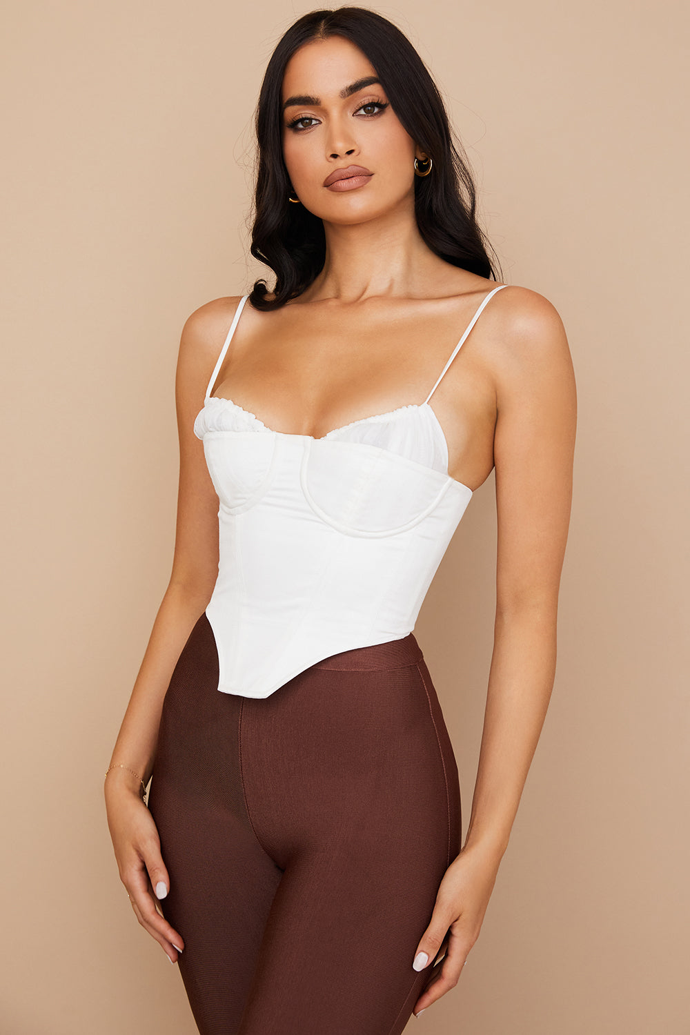 Corset froncé blanc