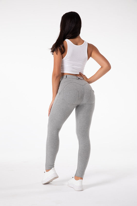 Legging moulant taille haute gris clair