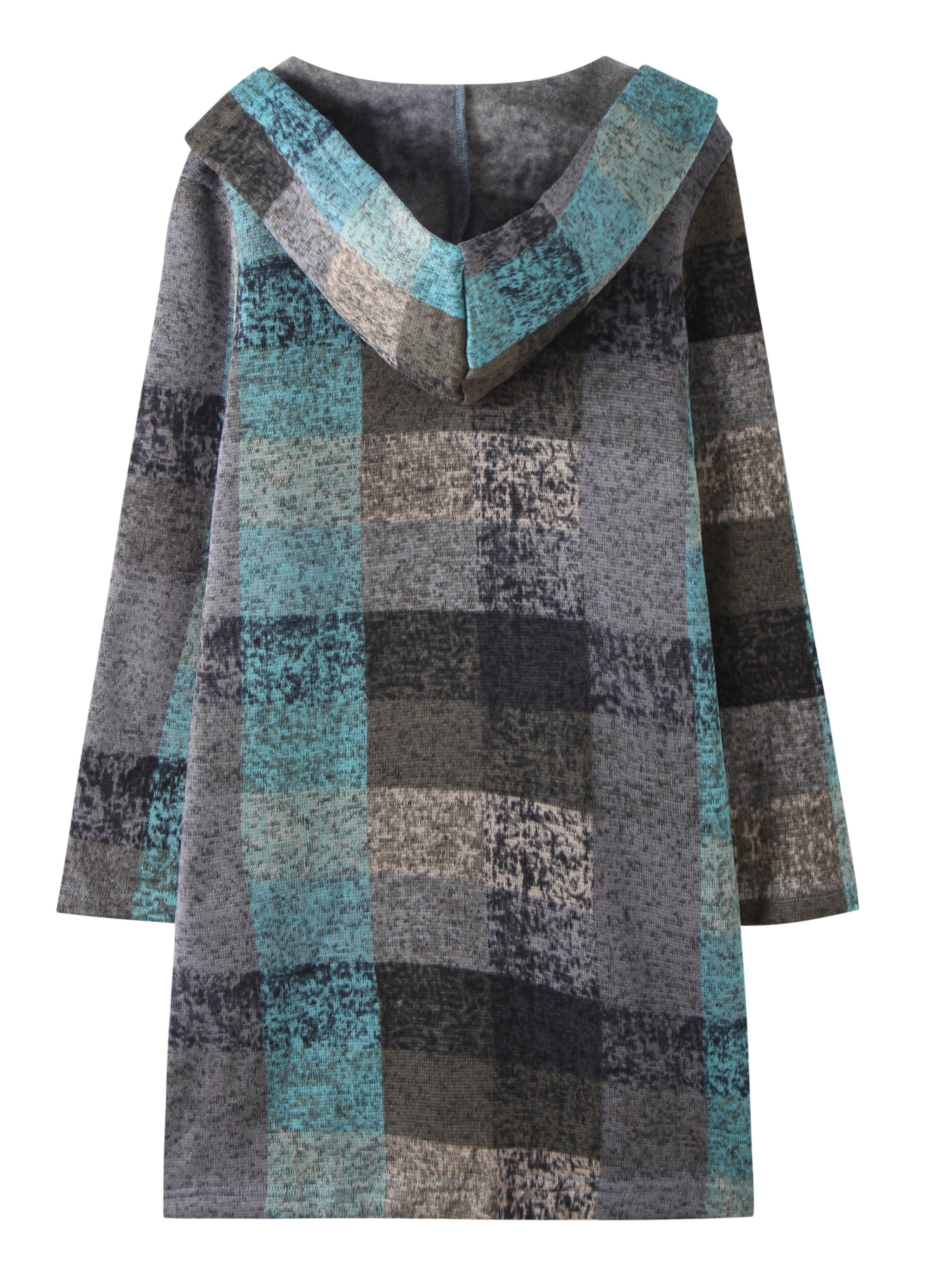 Cardigan bloc coloré avec capuche