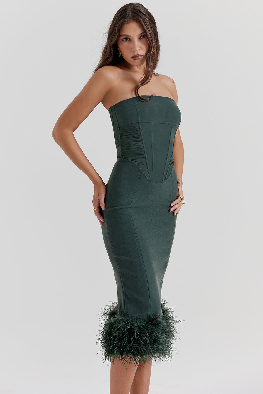 Robe corset sans bretelles