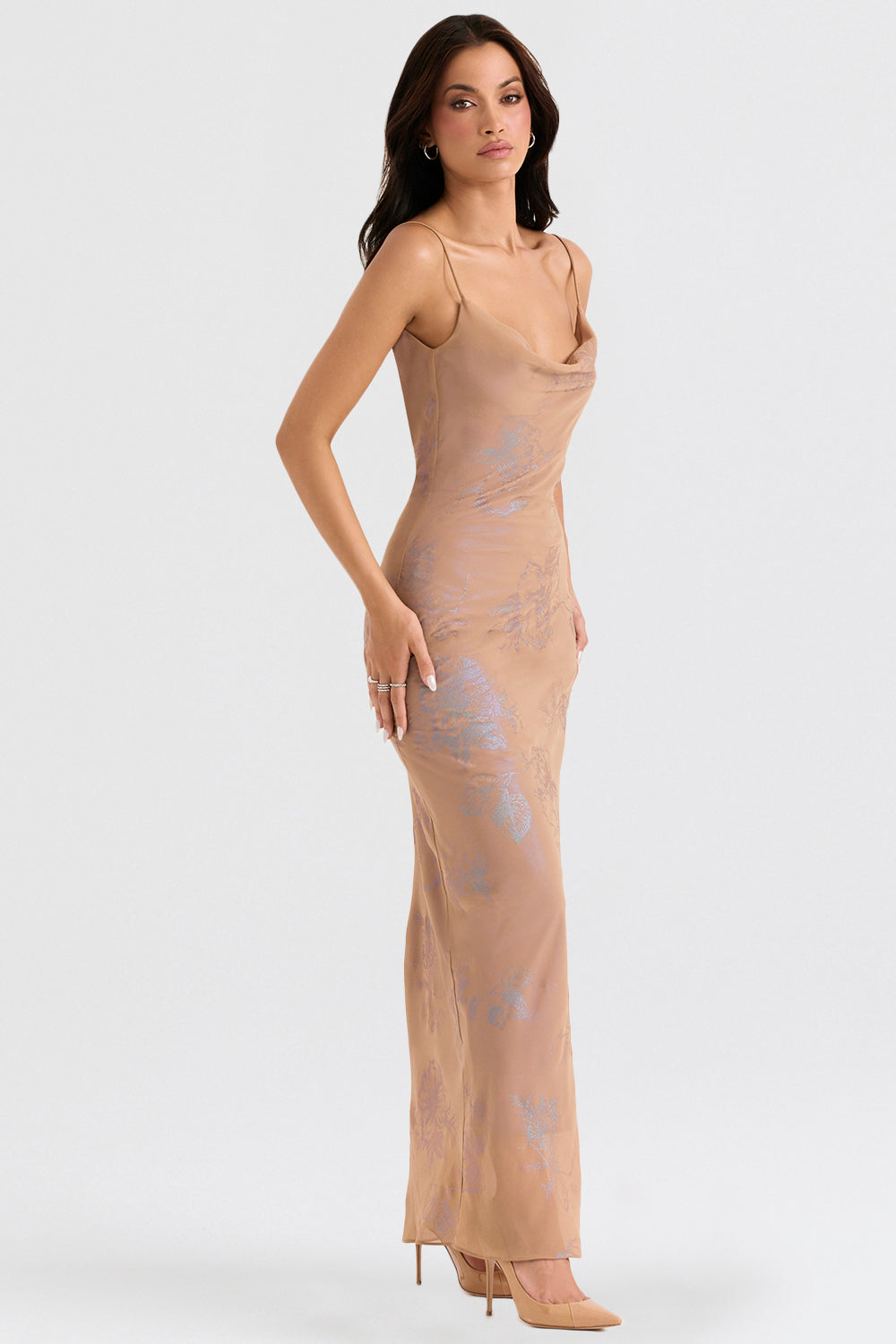 Robe longue Café Au Lait irisée