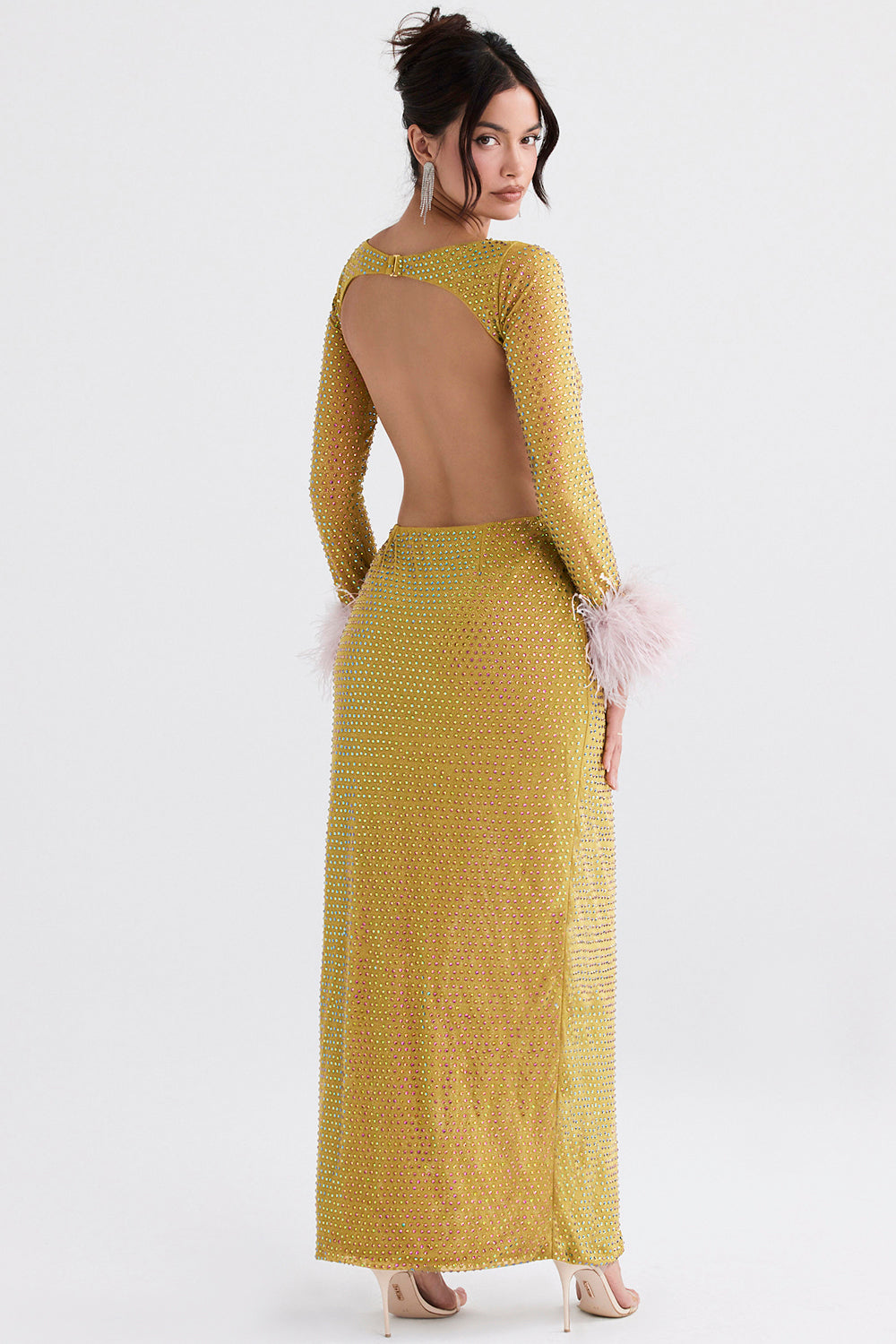 Robe longue cristallisée Chartreuse