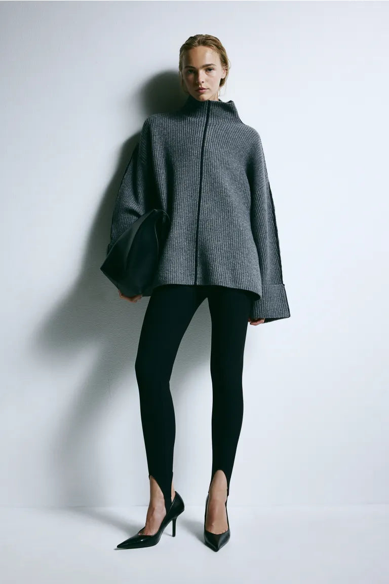 Grand pull en laine en silhouette