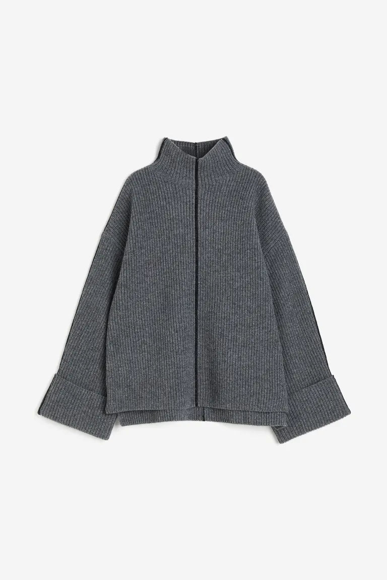Grand pull en laine en silhouette