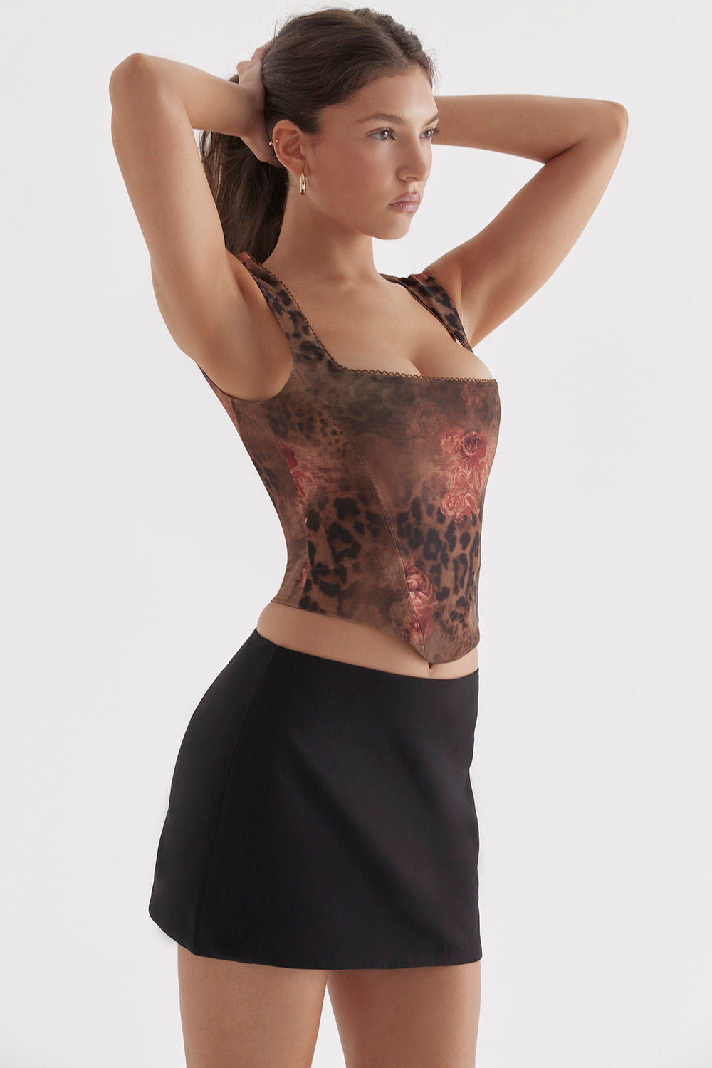 Corset à motif floral