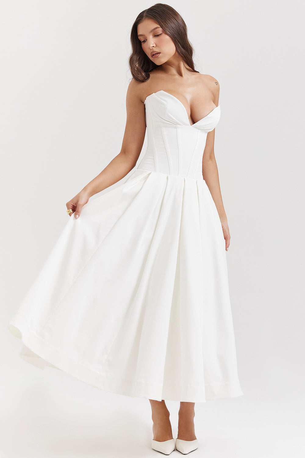 Jupe midi bustier