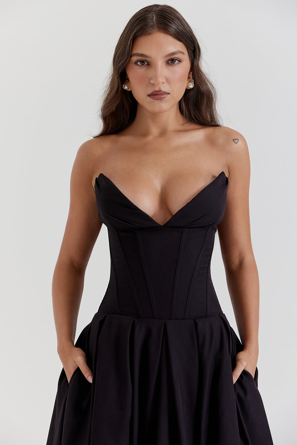 Jupe midi bustier