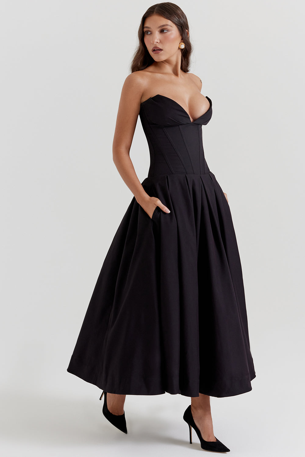 Jupe midi bustier
