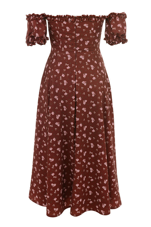 Robe d'été midi bustier fleurie