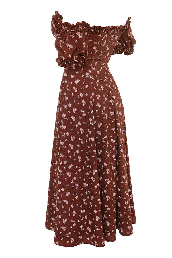 Robe d'été midi bustier fleurie