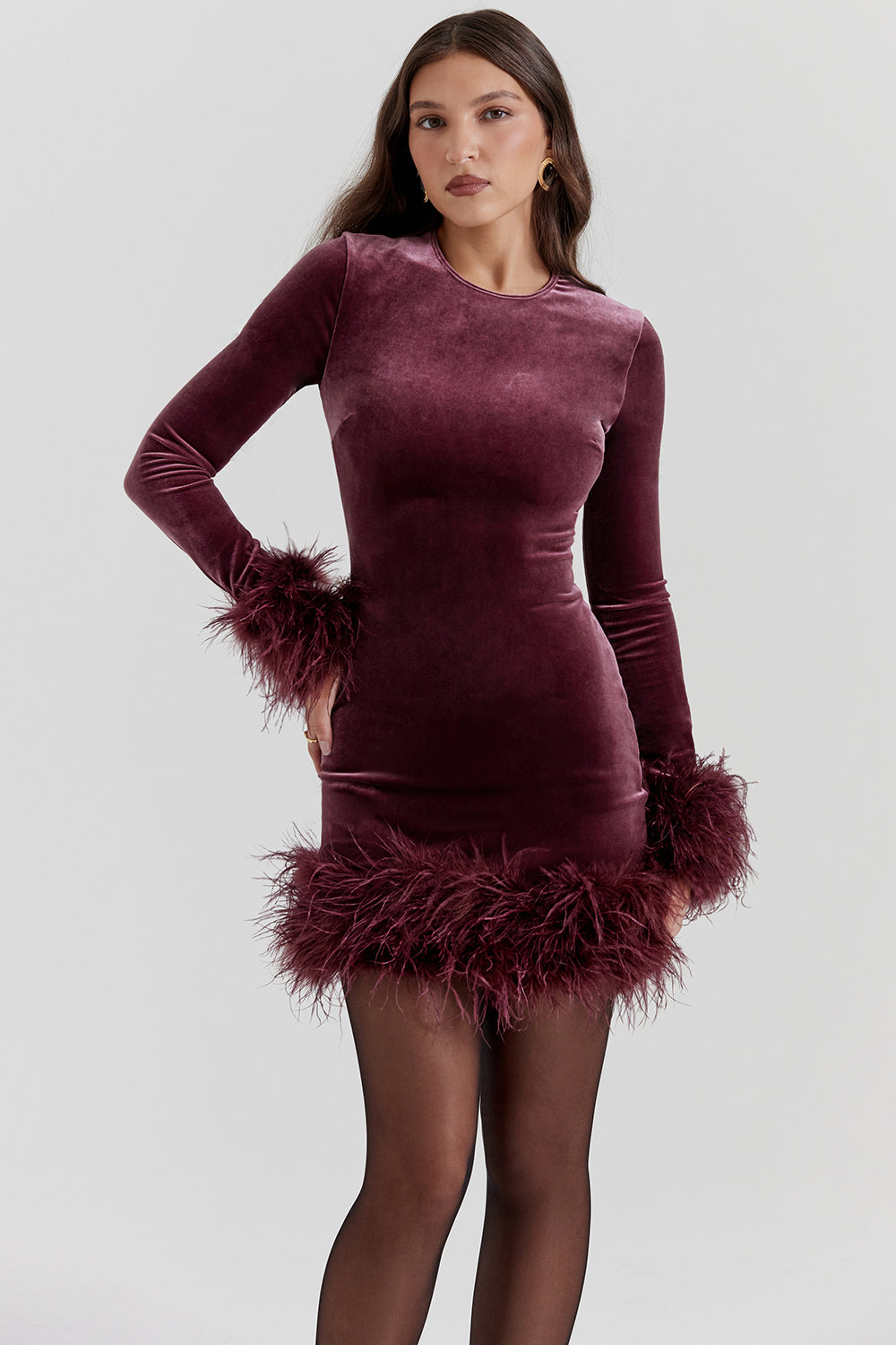 Mini-robe en velours