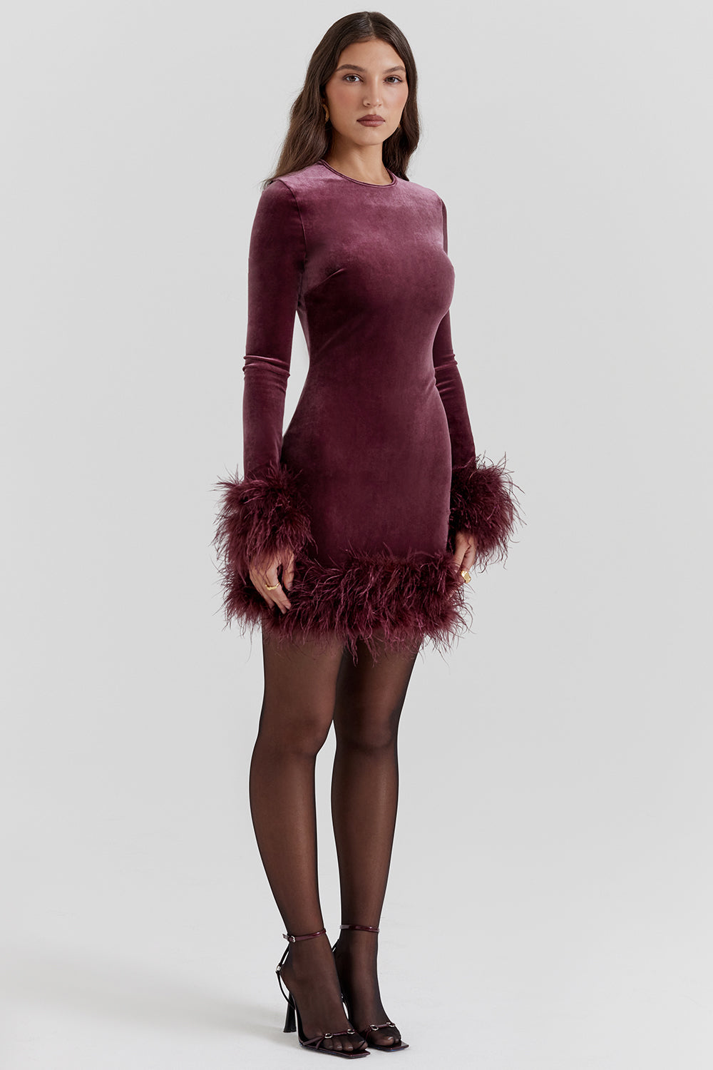 Mini-robe en velours
