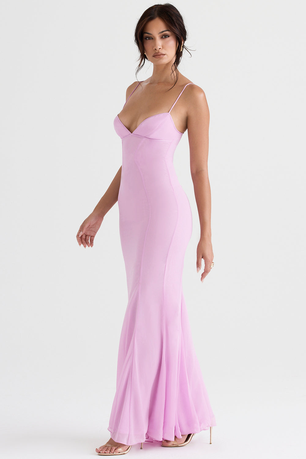 Robe longue avec corset