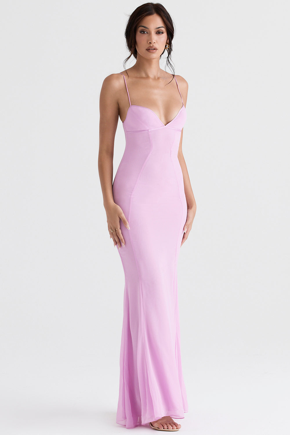 Robe longue avec corset