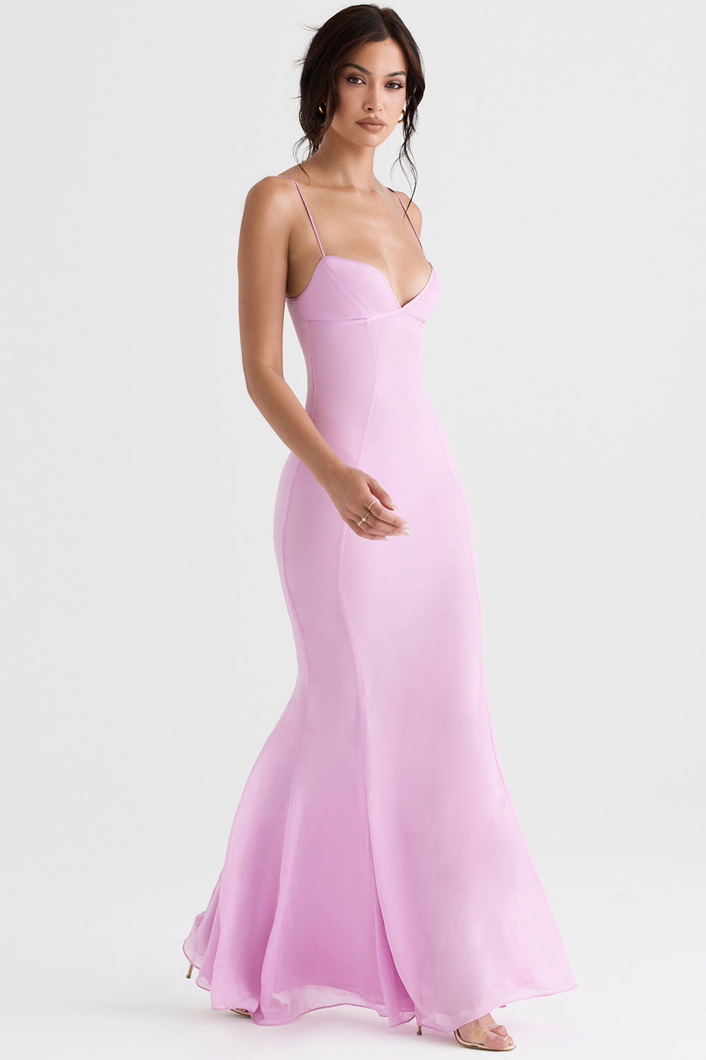 Robe longue avec corset