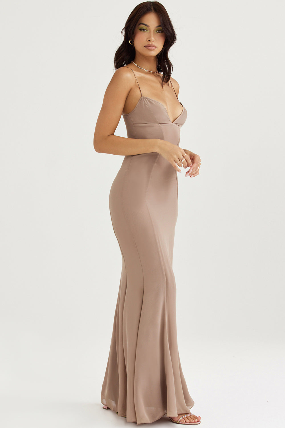 Robe longue avec corset