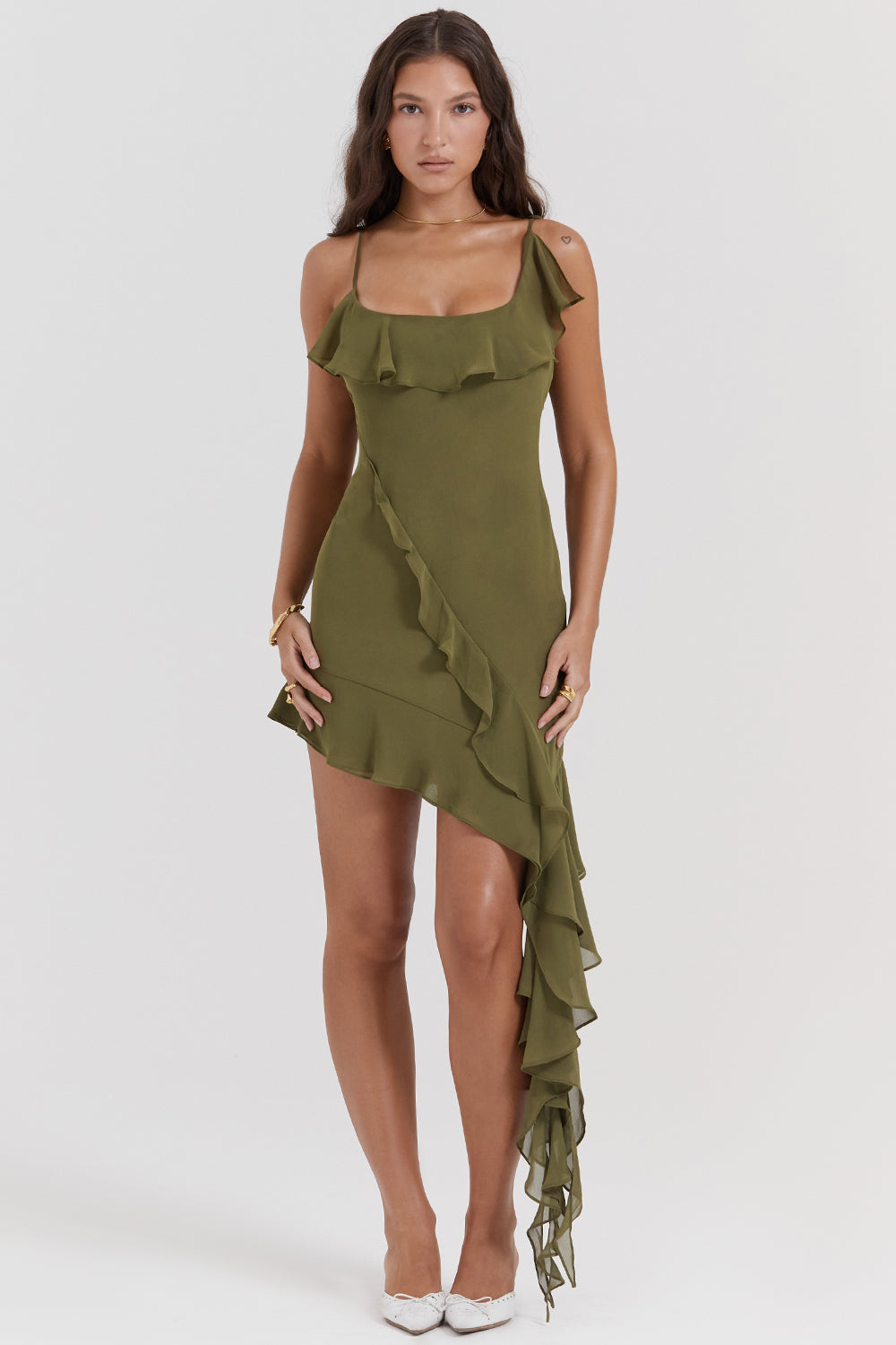Mini-robe à volants