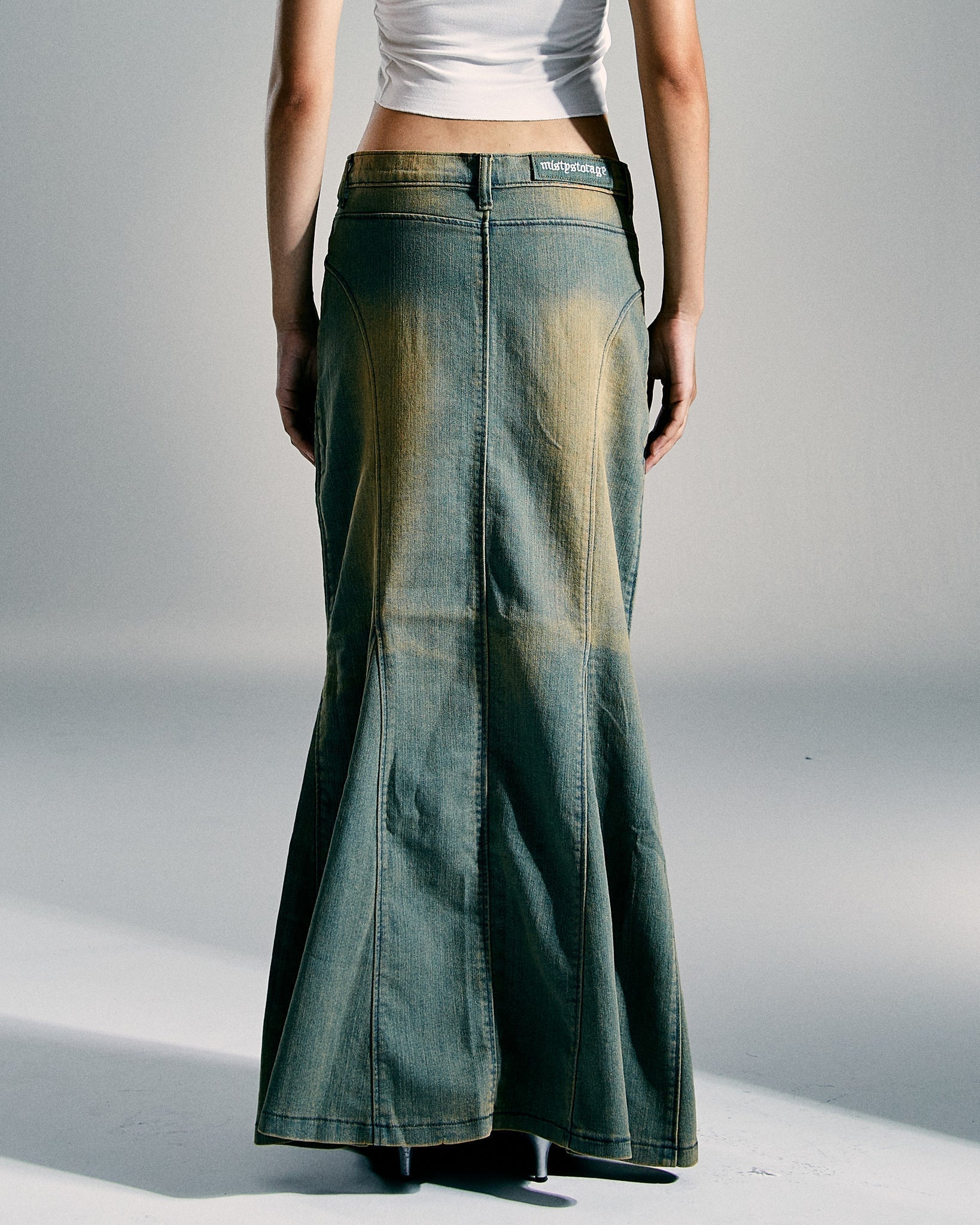Jupe longue en jean