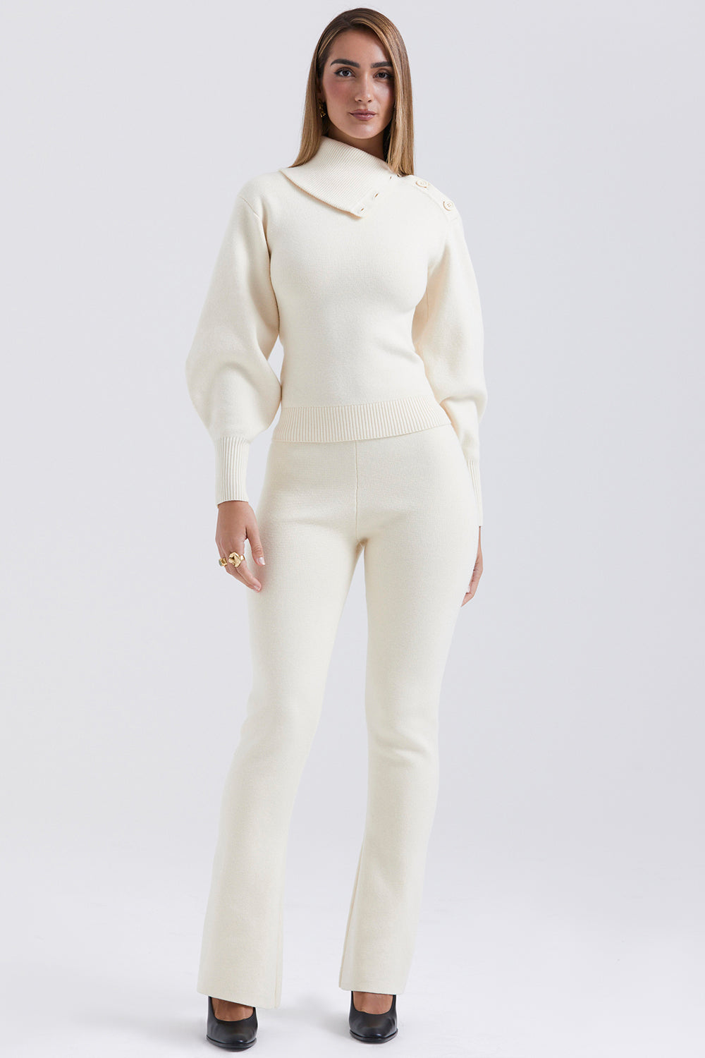 Pull en cachemire mélangé avec pantalon