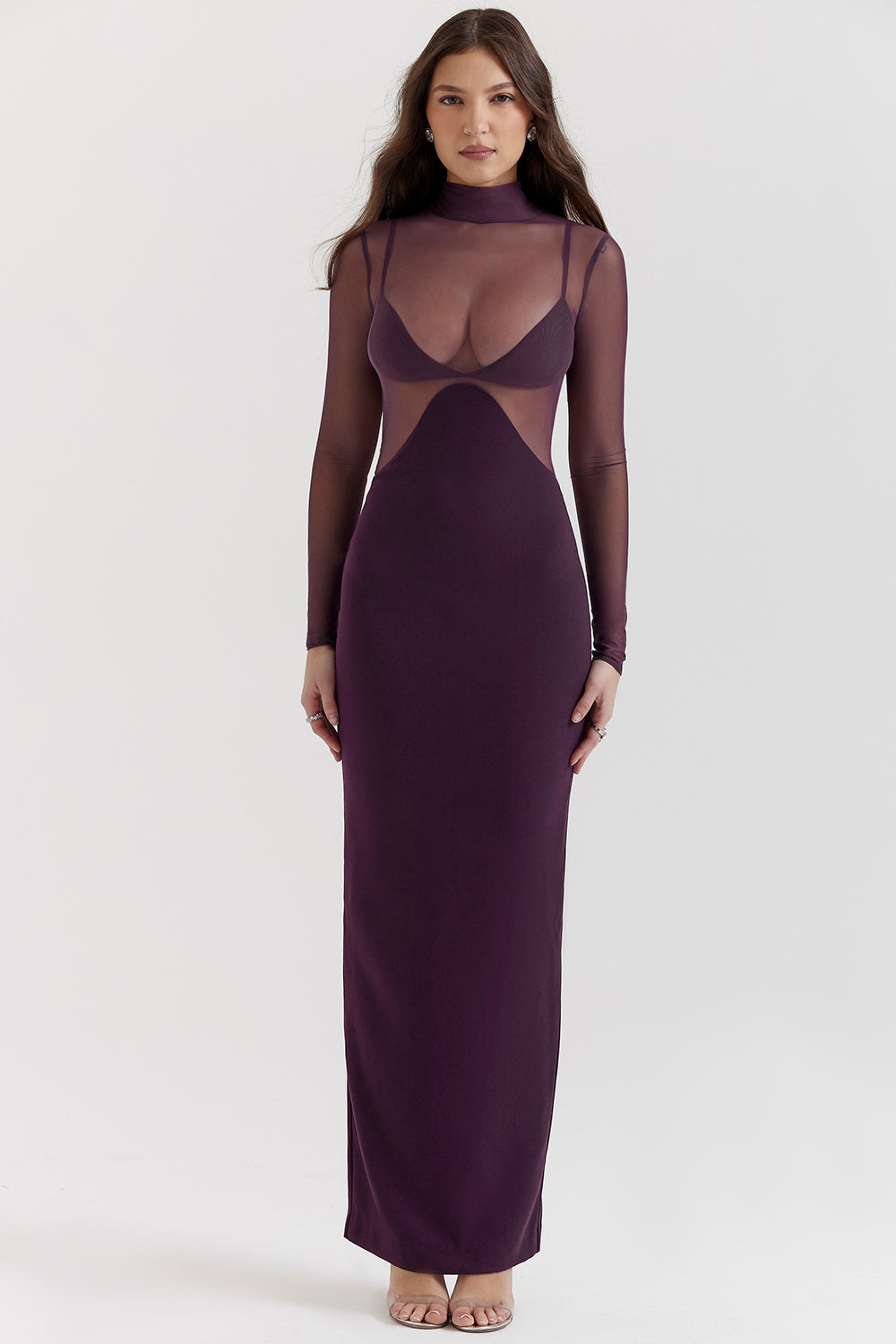 Robe longue raisin noir