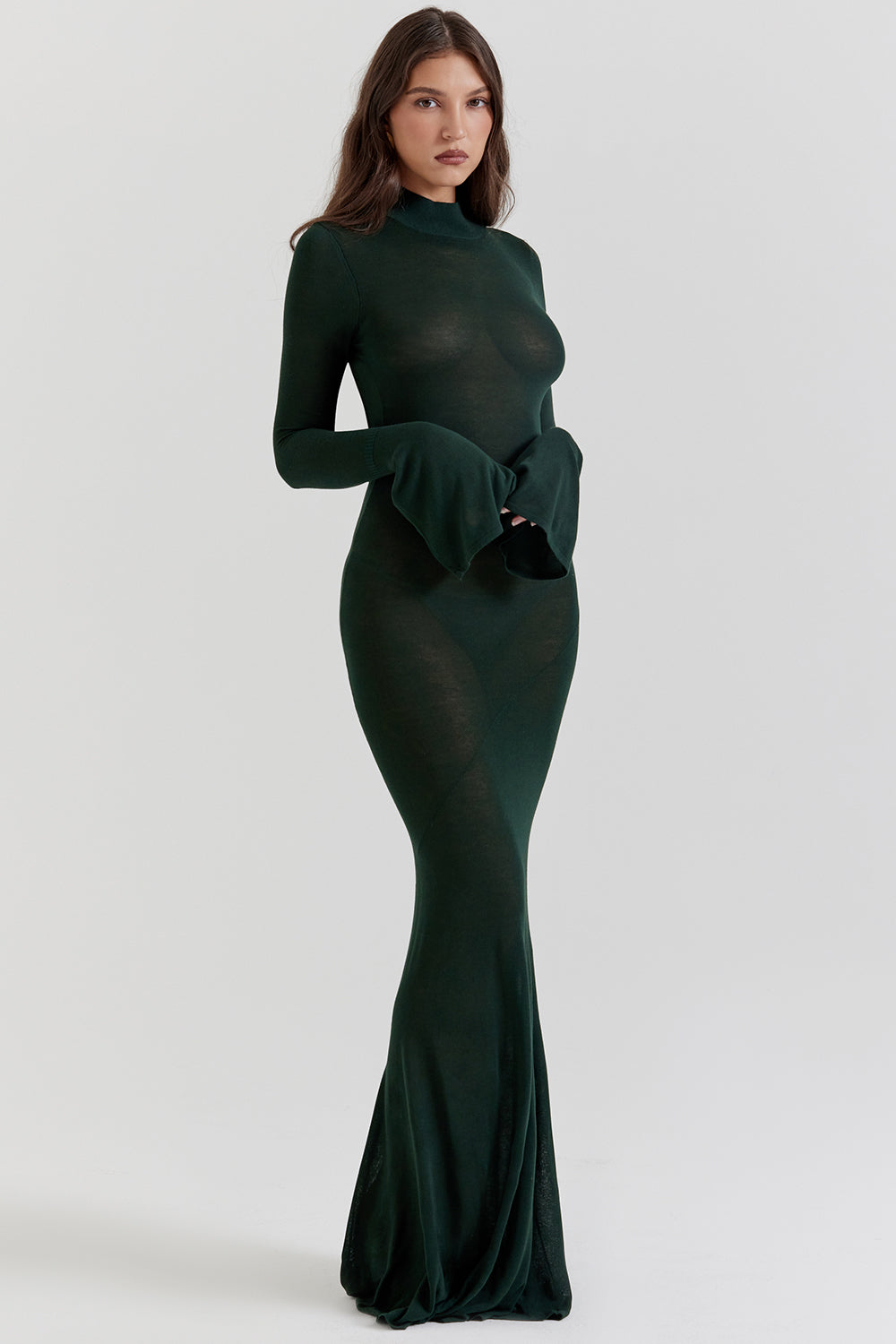Robe longue métallisée Steel