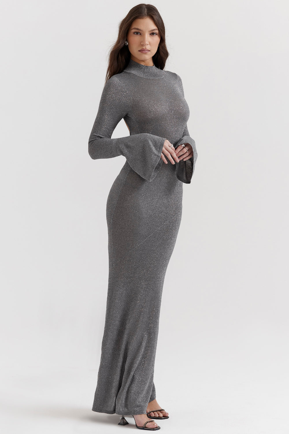 Robe longue métallisée Steel