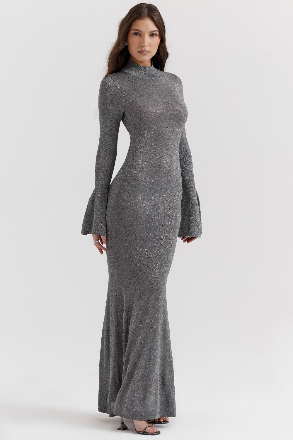 Robe longue métallisée Steel
