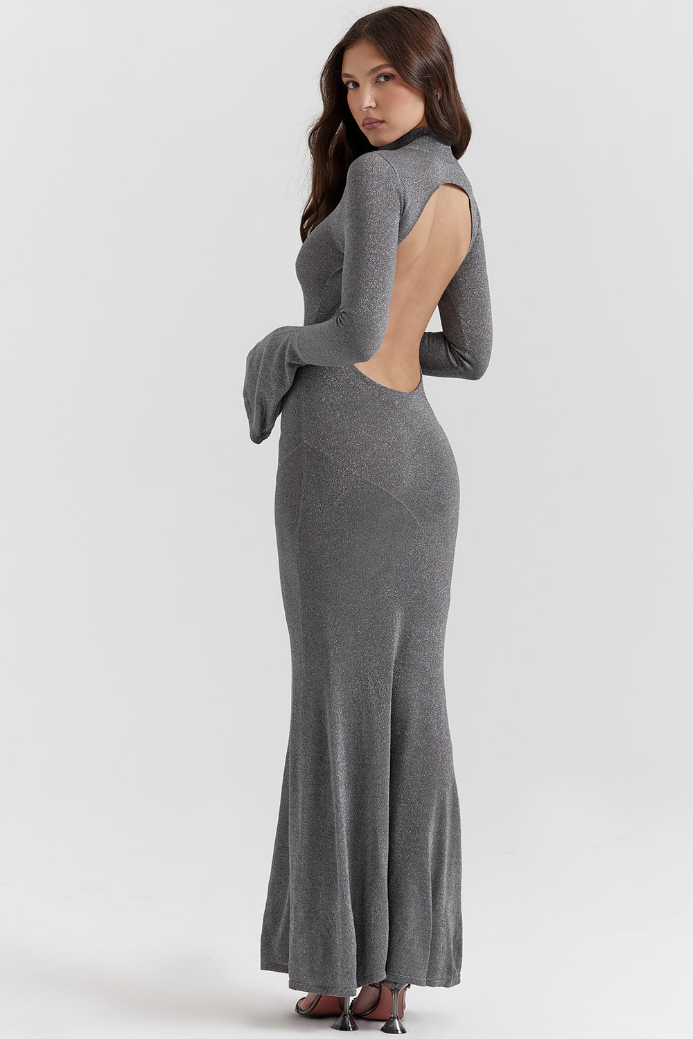 Robe longue métallisée Steel