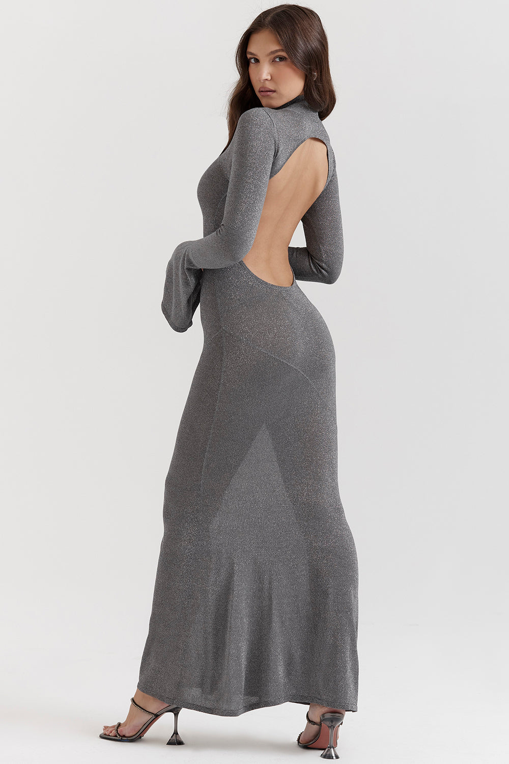 Robe longue métallisée Steel
