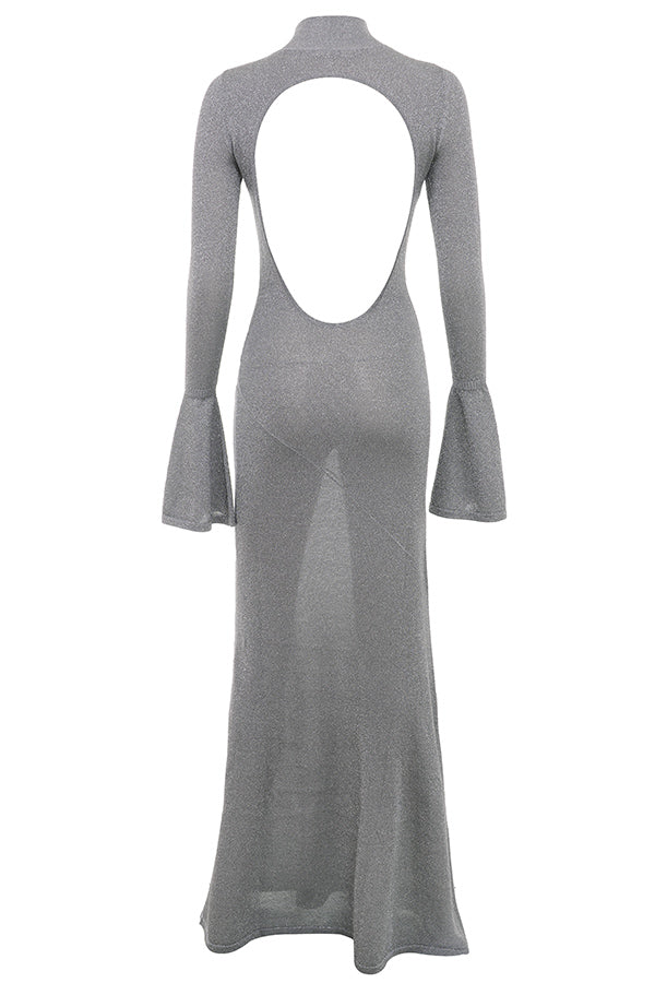 Robe longue métallisée Steel