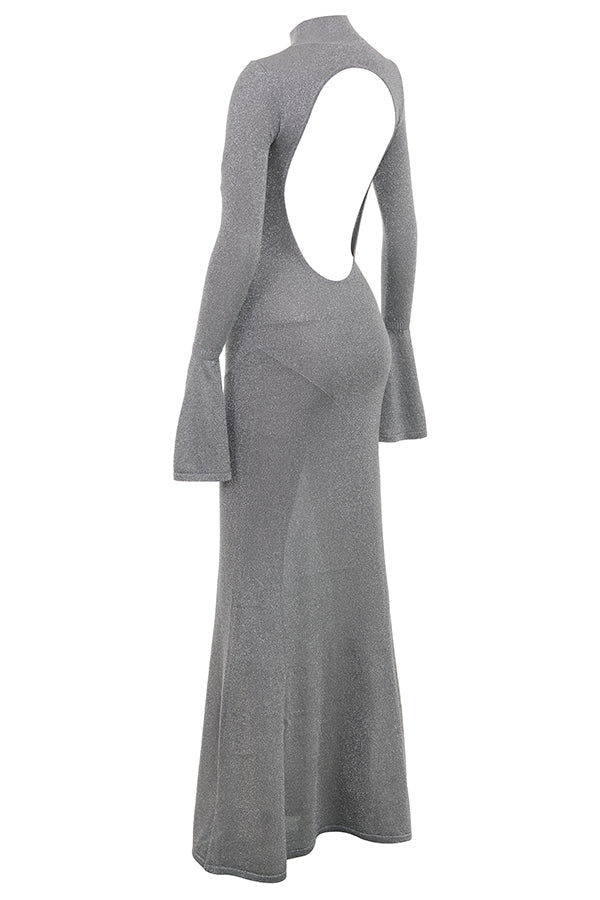 Robe longue métallisée Steel
