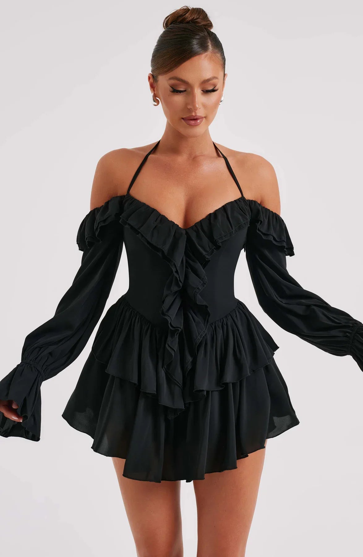 Mini-robe à volants
