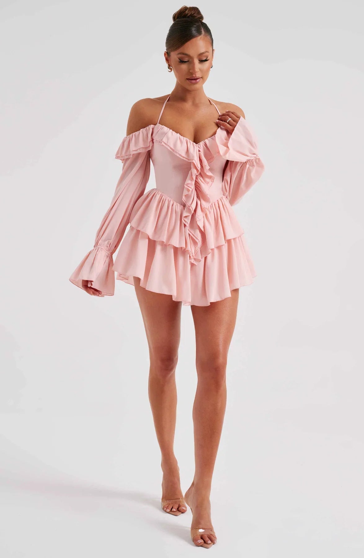 Mini-robe à volants