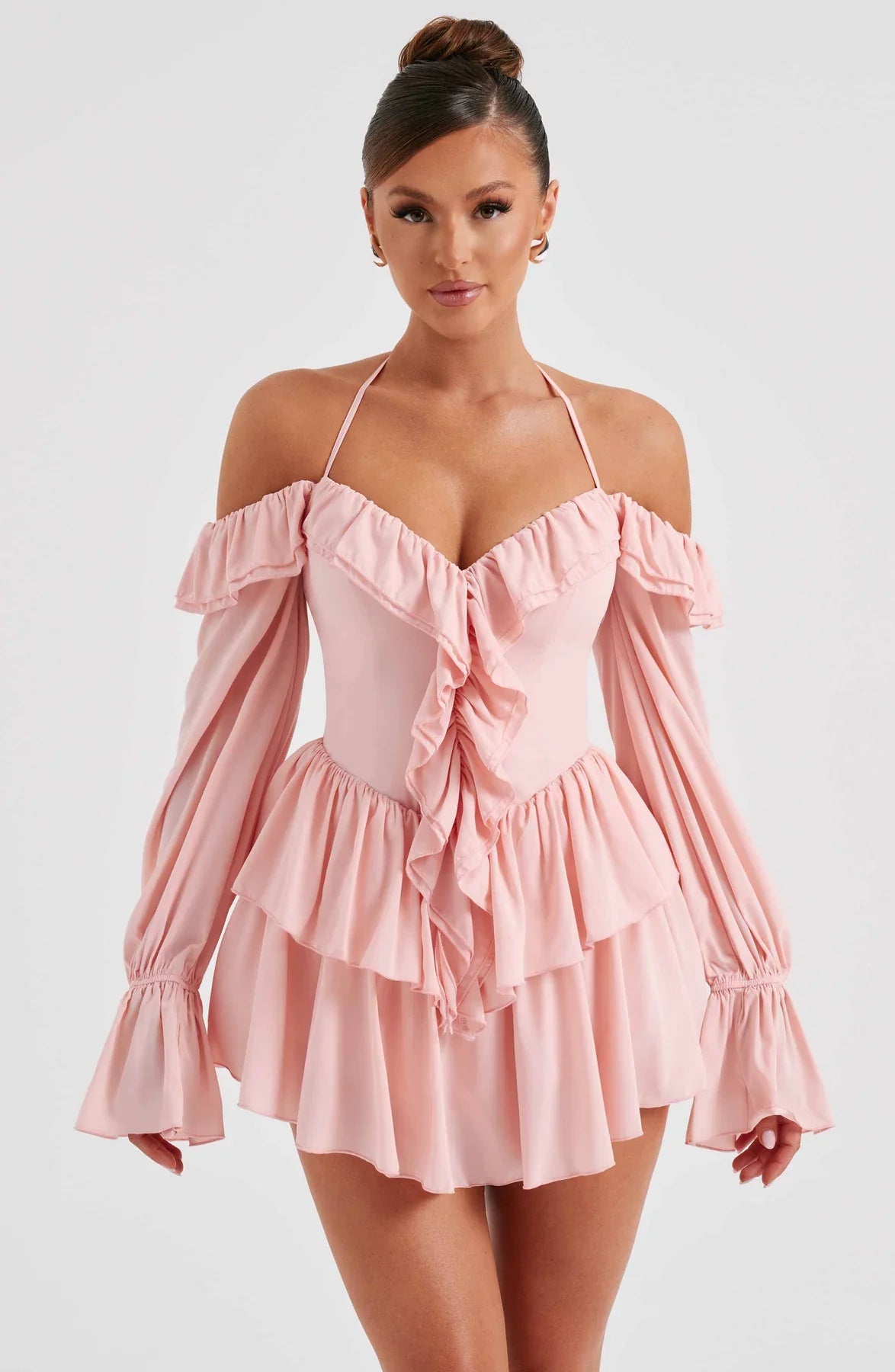 Mini-robe à volants