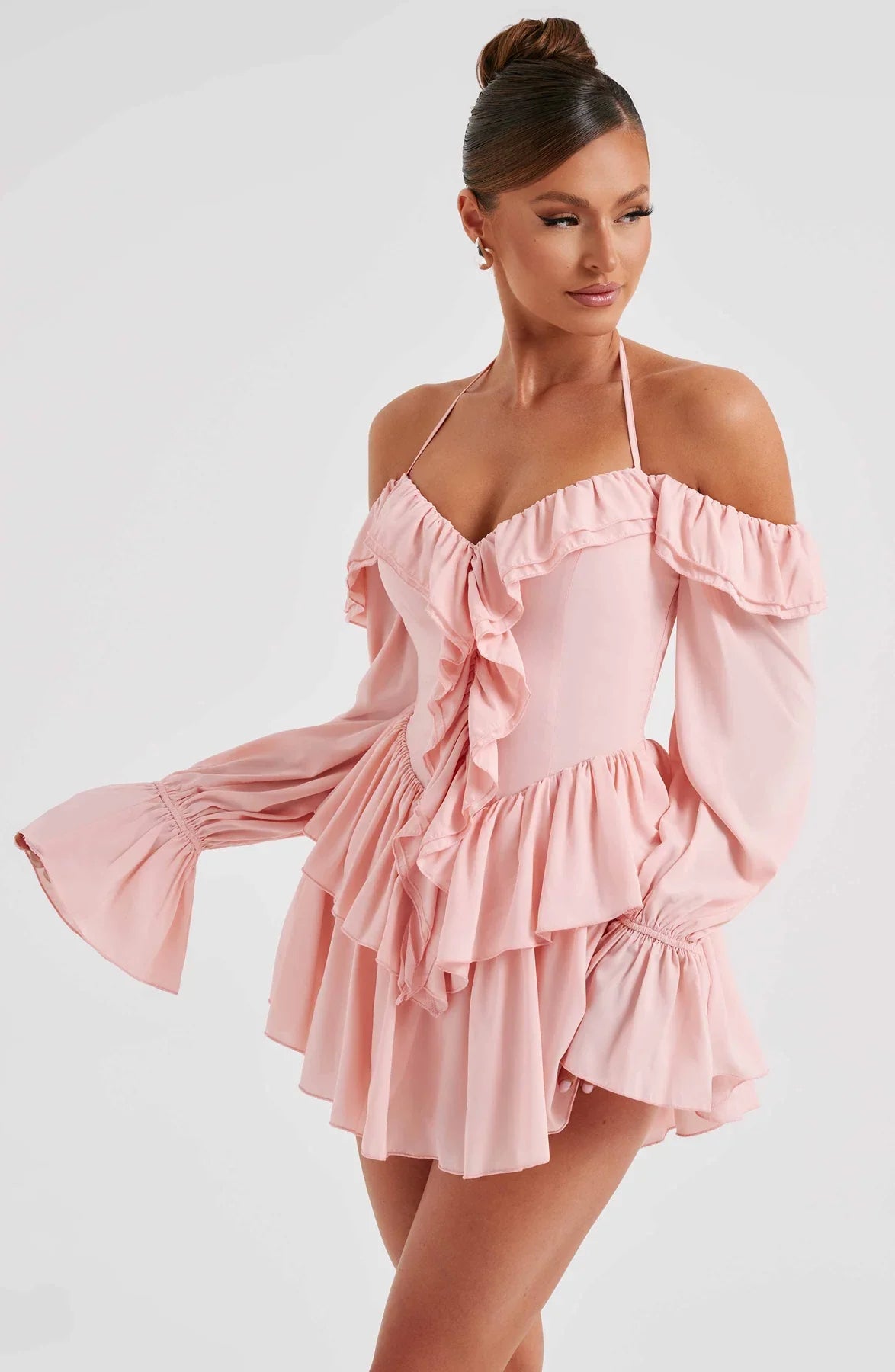 Mini-robe à volants