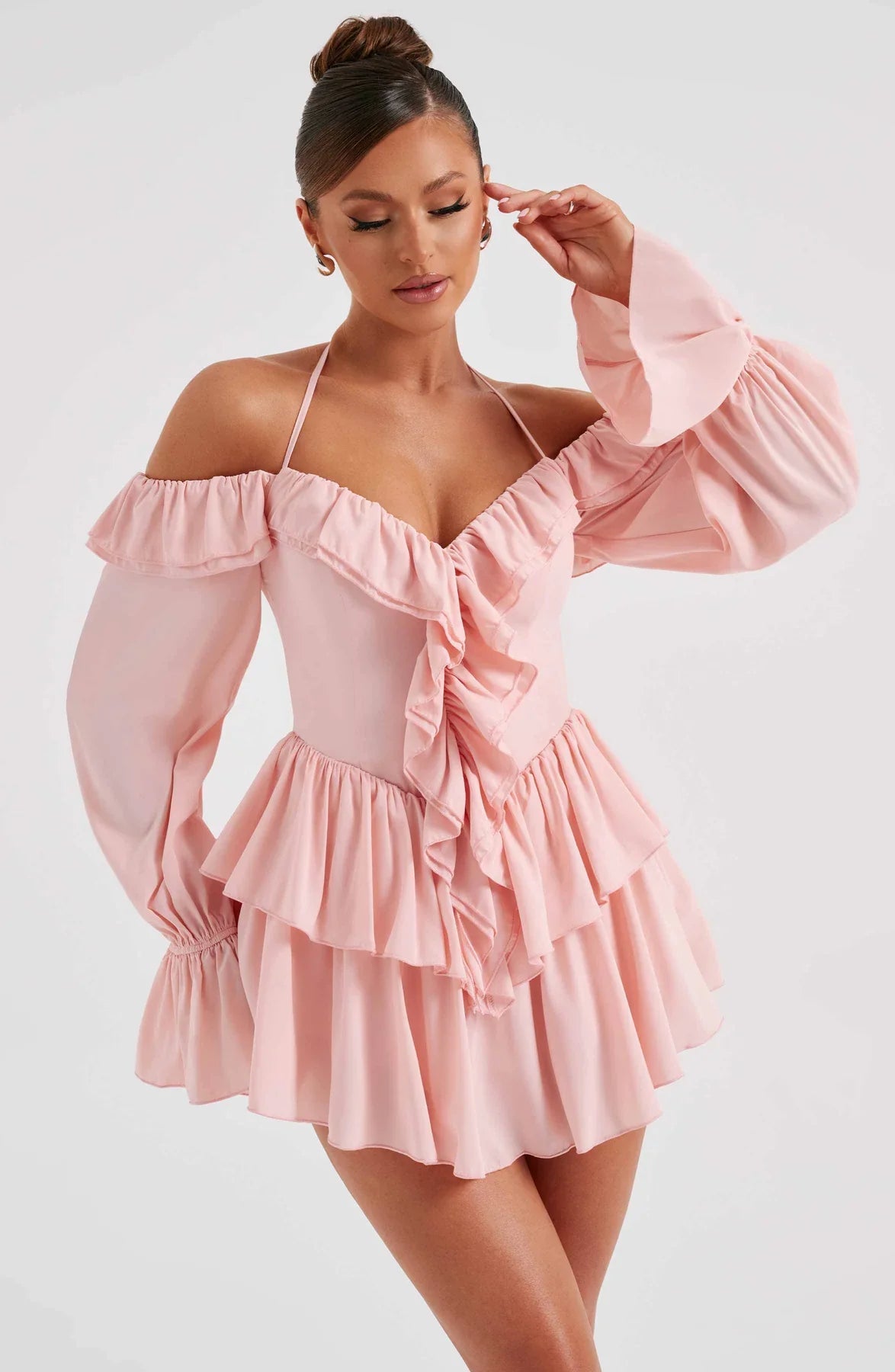 Mini-robe à volants