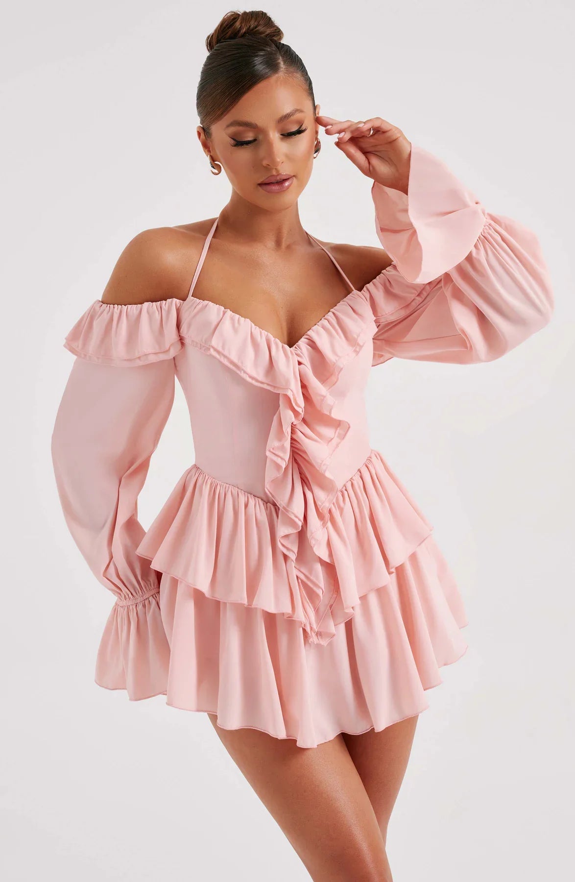 Mini-robe à volants
