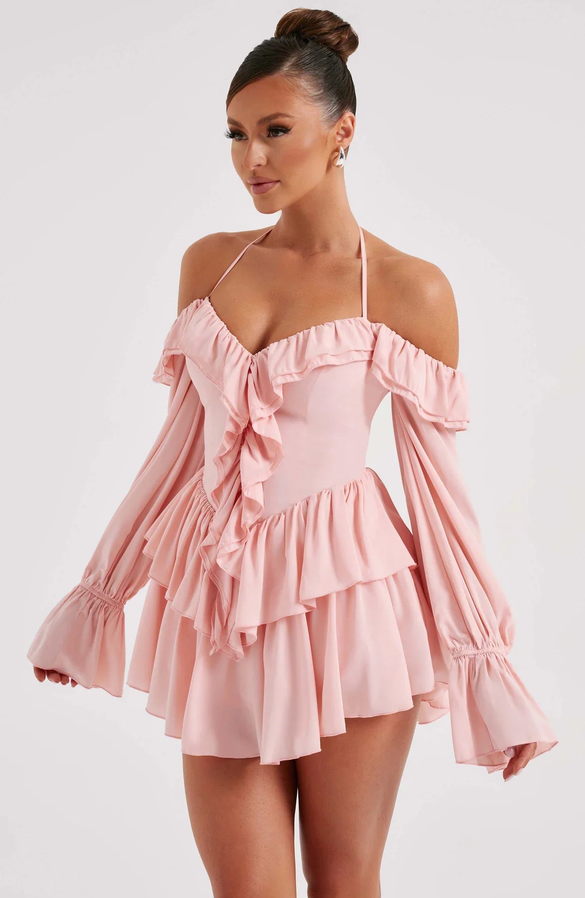 Mini-robe à volants