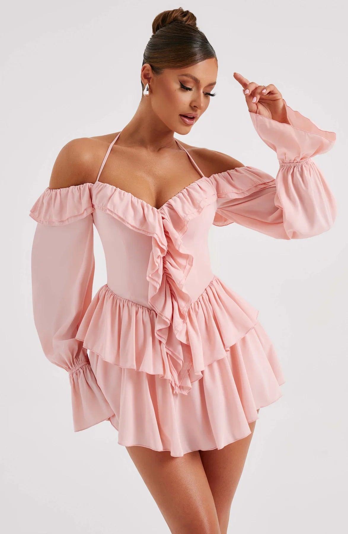 Mini-robe à volants