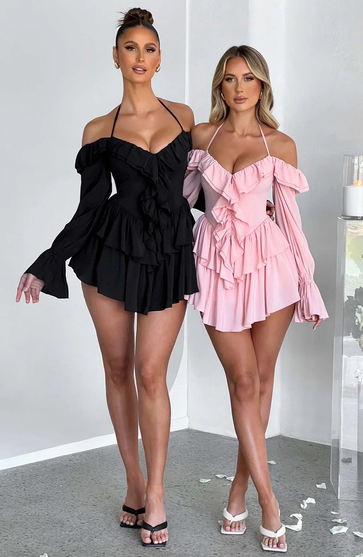 Mini-robe à volants