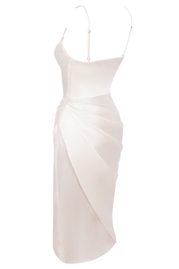 Robe corset balconnet en satin