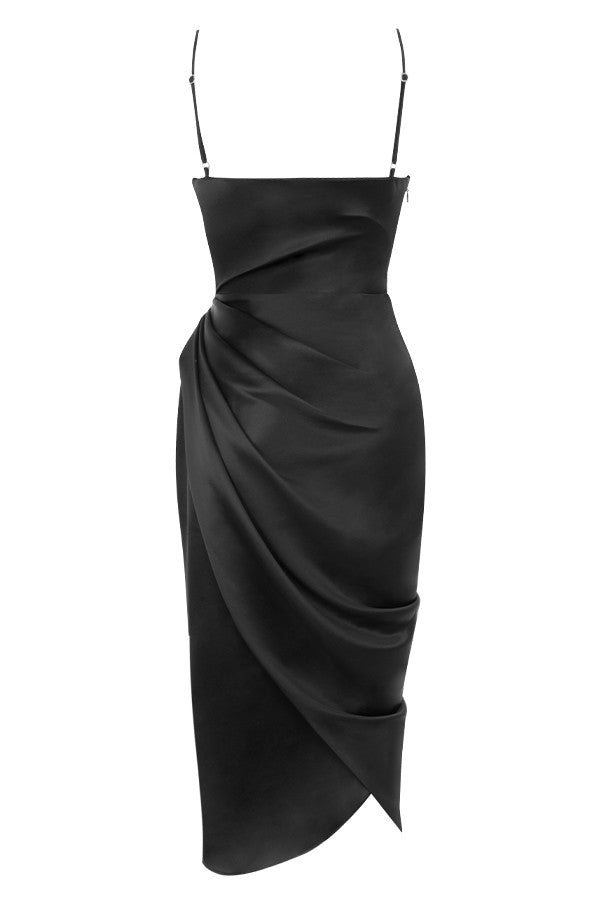Robe corset balconnet en satin